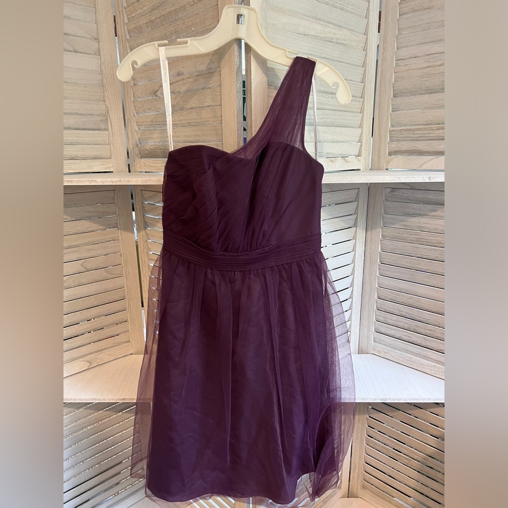David's Bridal one shoulder short tulle dress - NWT - Size 2